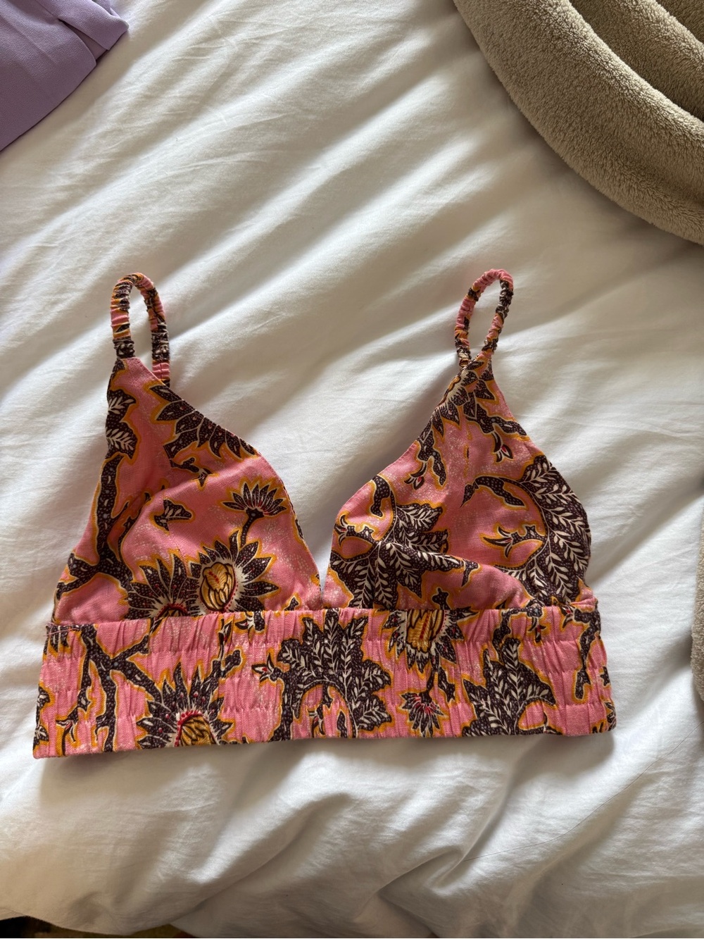 ALC Pink Floral Crop Top